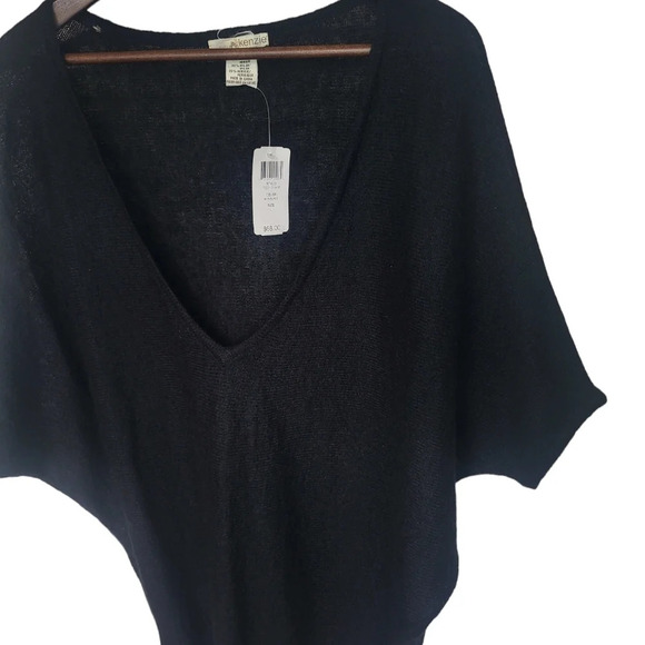 Kenzie Mohair Wool Batwing Sweater Top Womens Large Dark Academia Fall - Picture 2 of 10